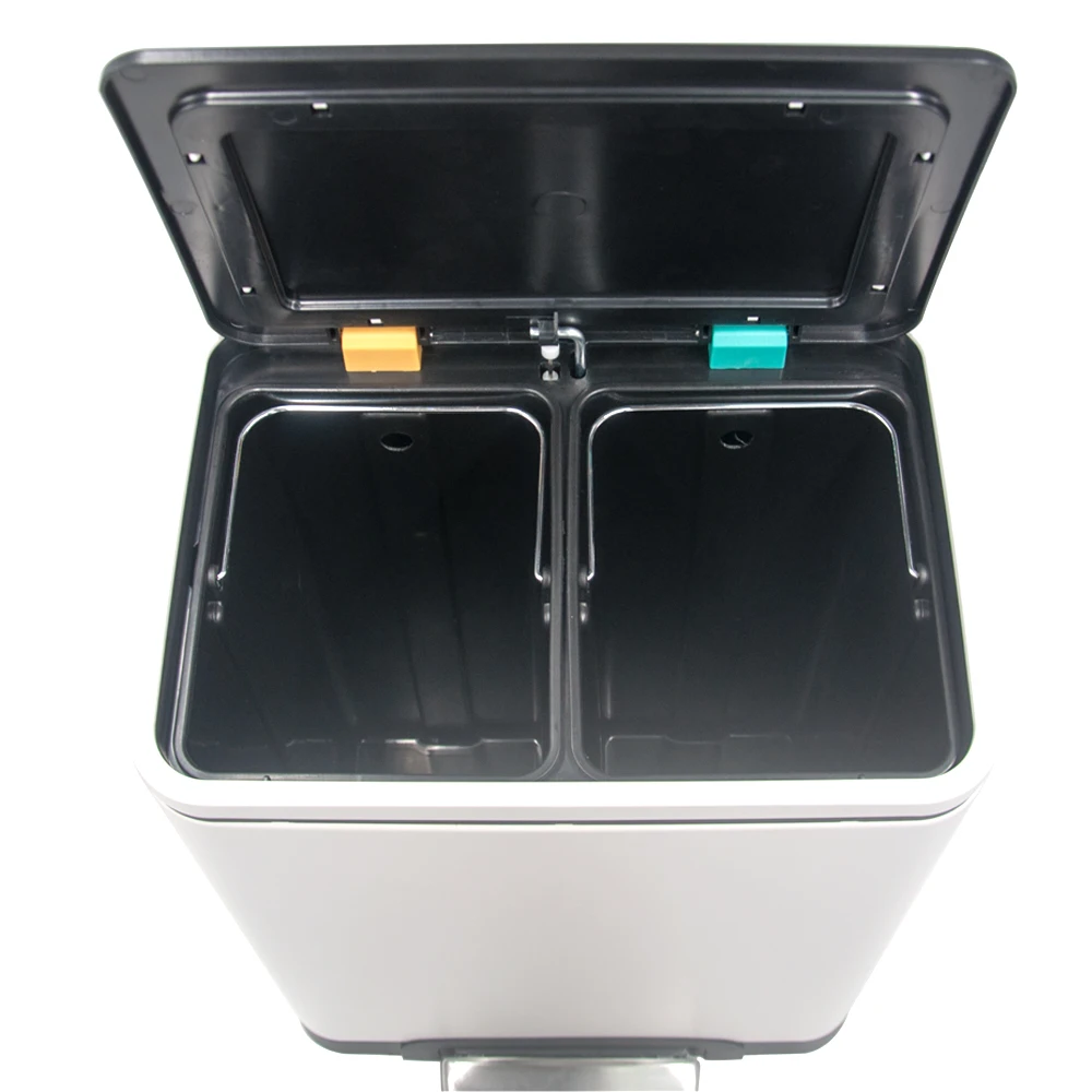 Hotel street soft closing 30L 7.9 gal two garbage classification waste  sorting  dust bin