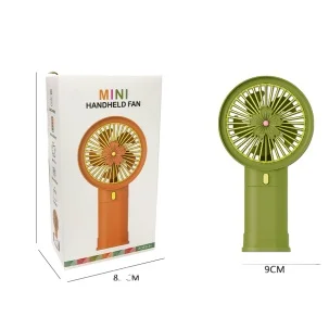 Portable Mini USB Charging Fan Cute Cartoon Design Big Wind for Students for Desktop or Household Use