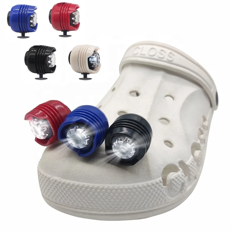 New Shoelight Charms headlights PVC shoe light up LED headlights flashlights clog