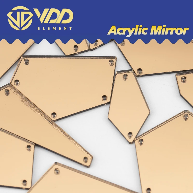 VDD 30/60/200 шт. светлые персиковые акриловые зеркальные Стразы для шитья