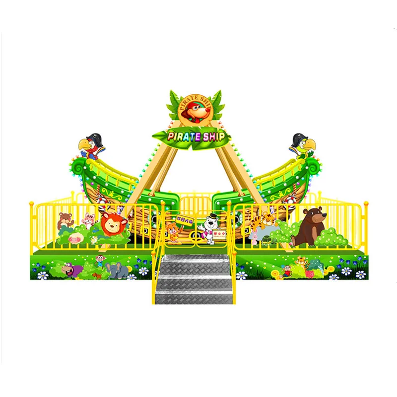 Playground Boating Boats Mini Amusement Park Cars CE Certificate 3D Embroidery 1 Set Fairground Wooden Ride Outdoor Kids CN;HEN