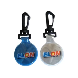 Factory Customized Shape Plastic Reflector Pendant Key Holder Diamond Shaped Reflective Keyring With Full Color Print