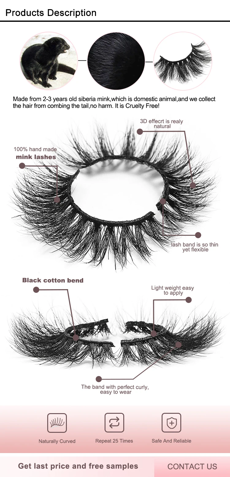 3d False Mink Eyelashes Magnetic Eyeliner Lashes Liguid Eyeliner