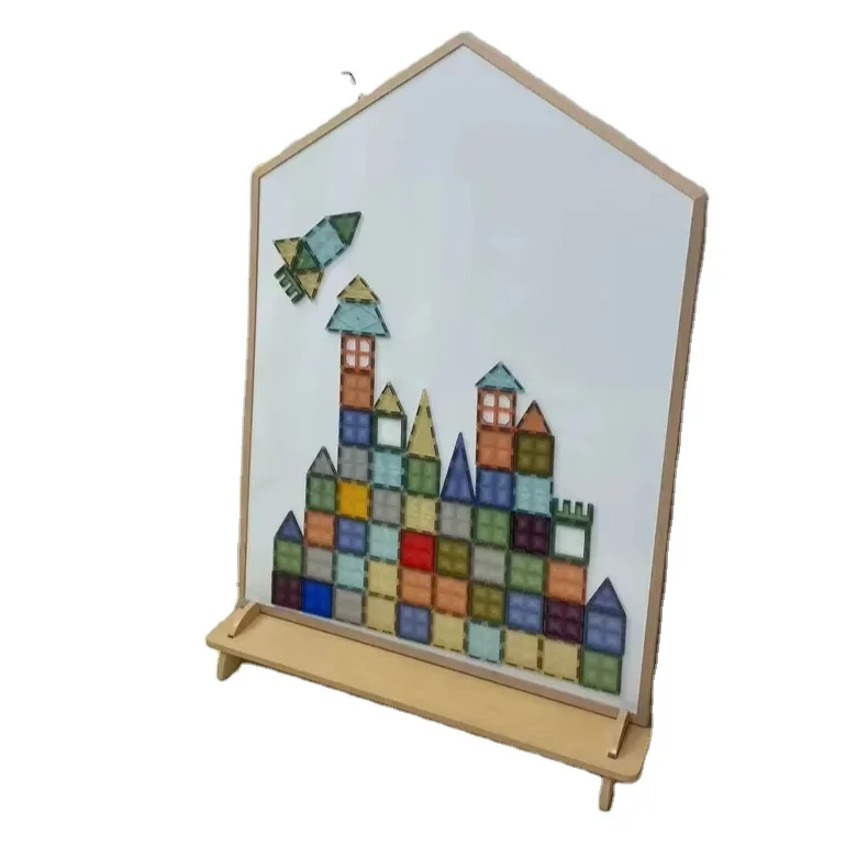 Versatile Wood-Framed Dual-Sided Board: Erasable Chalkboard on One Side, Whiteboard on the Other