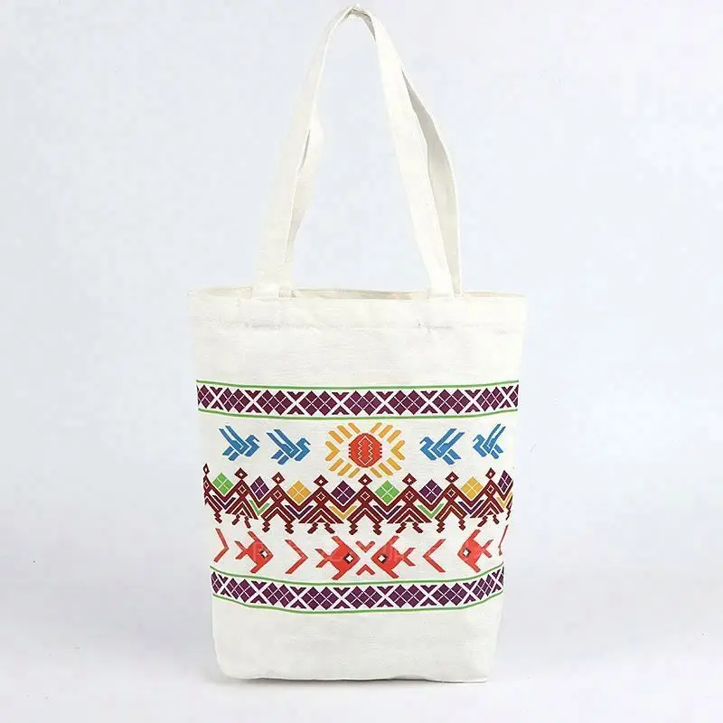 Colorful Customized Organic Cotton Shopping Tote Bag Wholesale