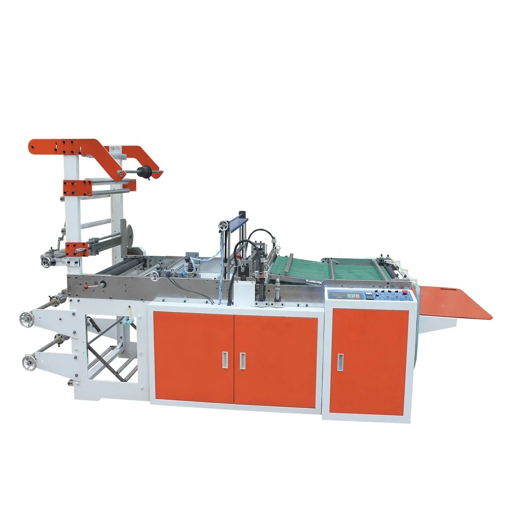 DZB500 Plastic PE HDPE T shirt Carry Shopping Small Nylon Polythene Rolling Linkage Garbage Bag Making Machine Price