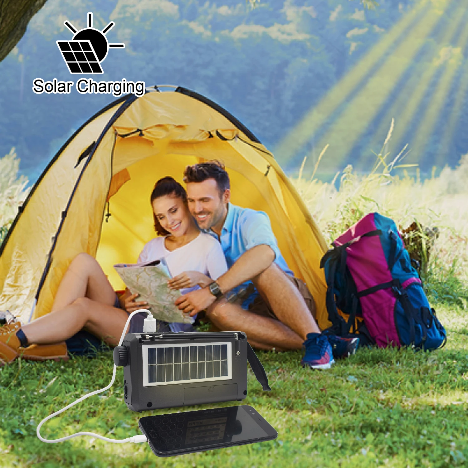 Отличное качество звука USB/ TF MP3 плеер и FM/AM/SW 3 полосы солнечных домашних радио