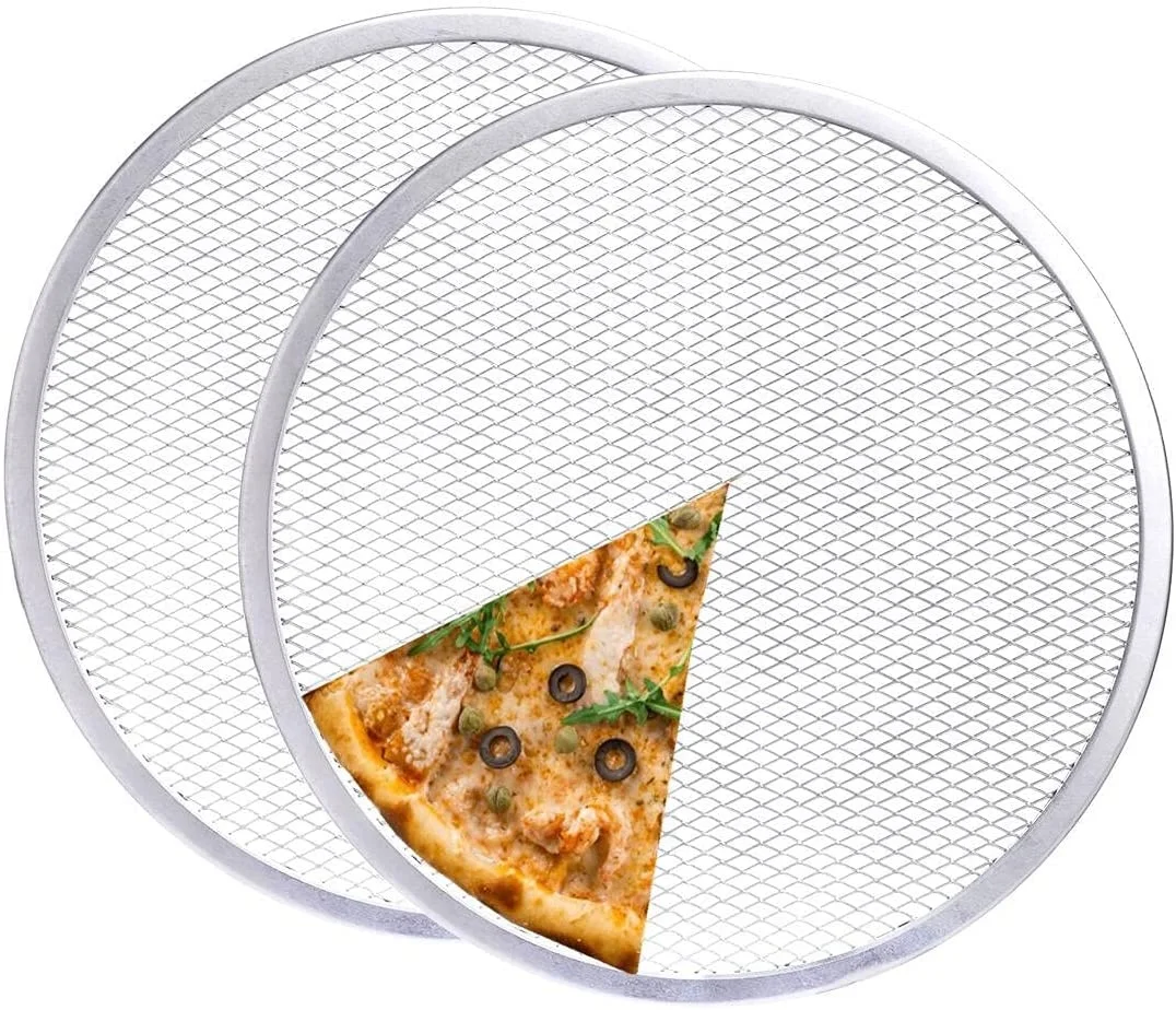 9/10/11/12/13/14 Inch Pizza Screen Aluminum Alloy Pizza Net Perforated Pizza Pan