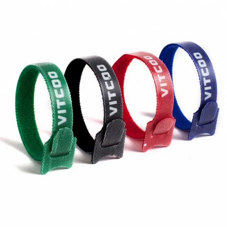 Releasable Wire Organizer Double Side Strap Colorful Back to Back Hook and Loop Cable Ties