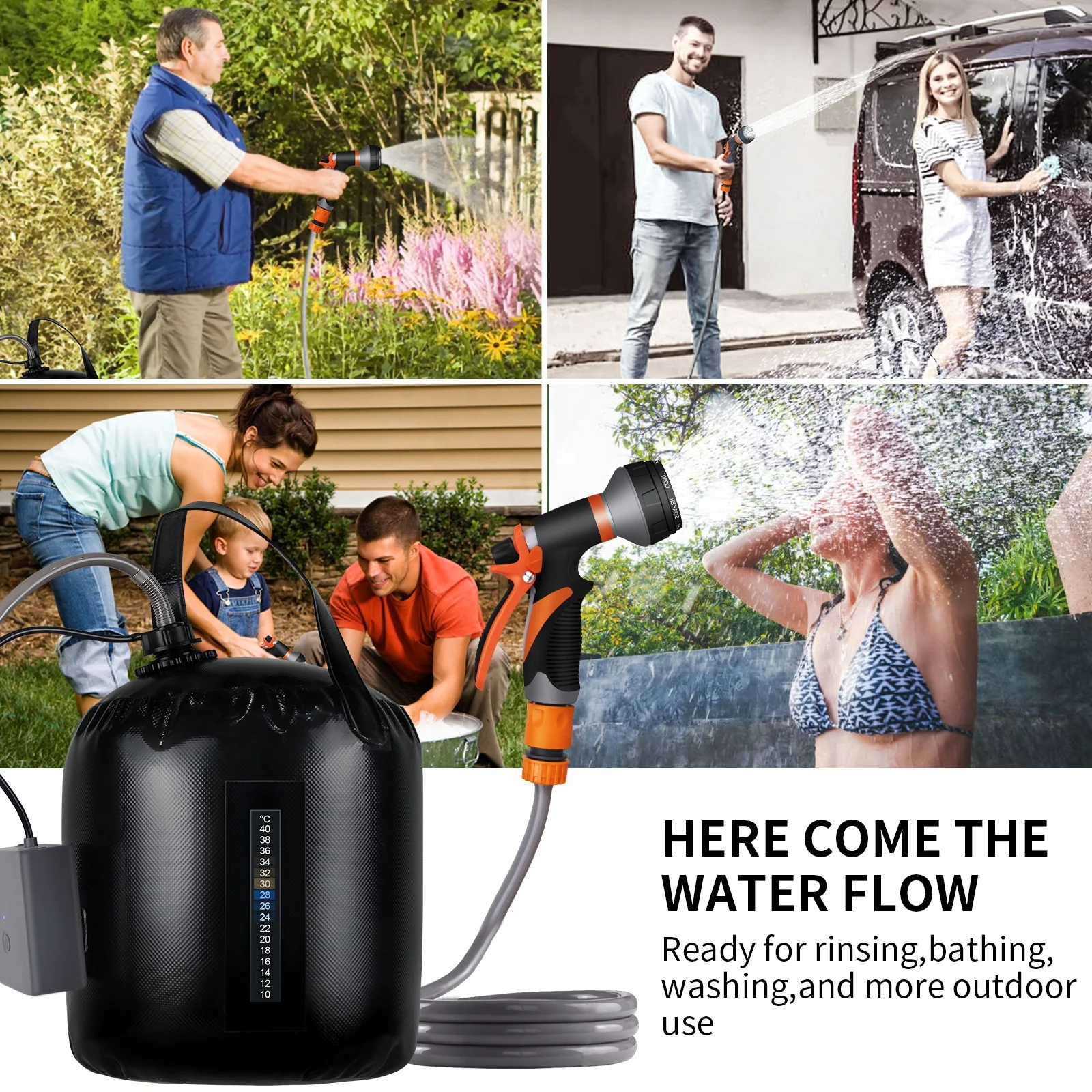 Hot Sale Camping Tool Hiking Backpacking Portable Outdoor Shower Head Shower Pump Portable Electric Shower Bath