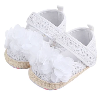 Wholesale crochet fancy baby shoes flower design for baby newborn shoes
