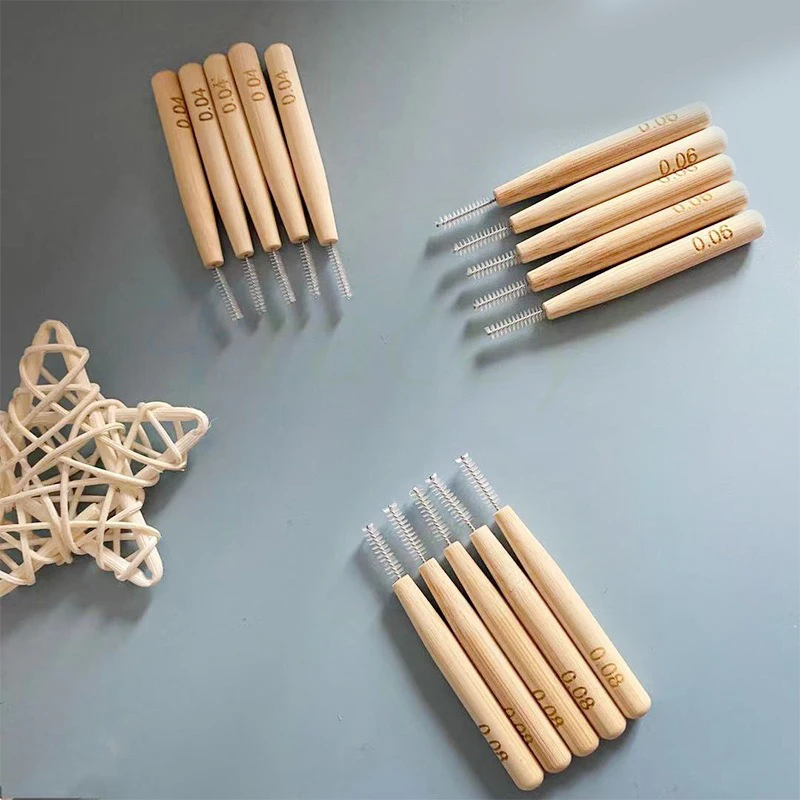 Eco Friendly Oral Care Dental Product Private Bamboo Biodegradable OME Disposable Interdental Brushes