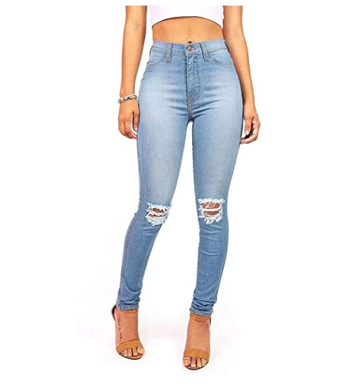 GZY Custom cheap price mesh lace jeans wholesale hot fashion ladies jeans South America