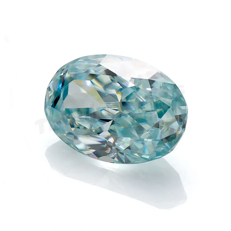 Thriving Gems Synthetic Gemstone Lab Created Diamond Unique Oval Moissanite DEF