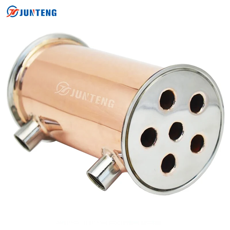 Красный медный дефлегматор спиртовой дистиллятор машина рефлюкс дистилляции конденсатор башня