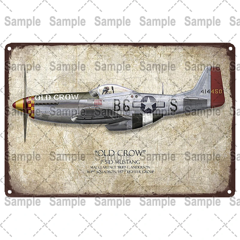 Wall Art Retro Metal Wall Decor For Home Workshop Bar Garage Man Cave Plane Tin Sign Metal Poster UV printing Tin Plate
