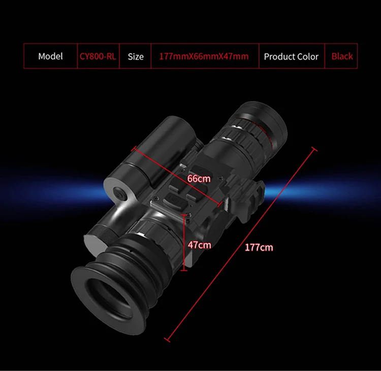 HENBAKER CY800-RL IP67 Водонепроницаемый оптический прозрачный прицел ночного видения и Охотничьи аксессуары