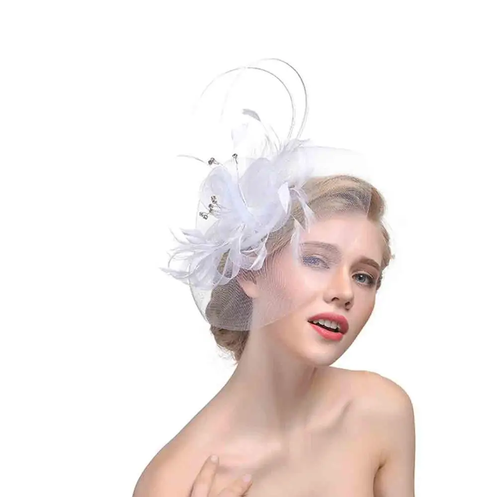 Новейшая женская шляпа, Свадебная вуалетка, шляпа, Черная Женская церковная шляпа, шляпы для чайной вечеринки, головной убор с перьями