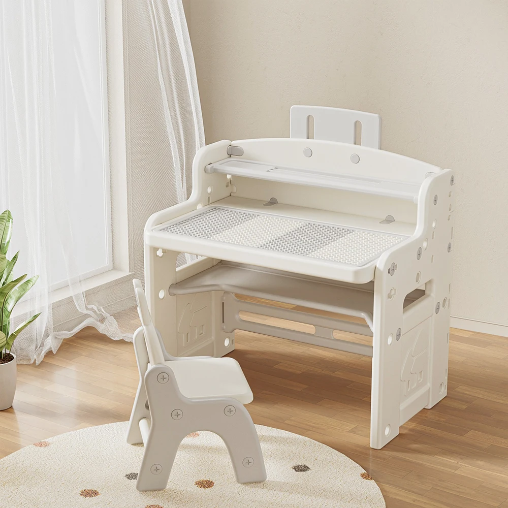 MIGO BEAR Baby Ergonom Study Table Foldable Children Active Playing Picture Build Block Event Kids Desk And Chair Set