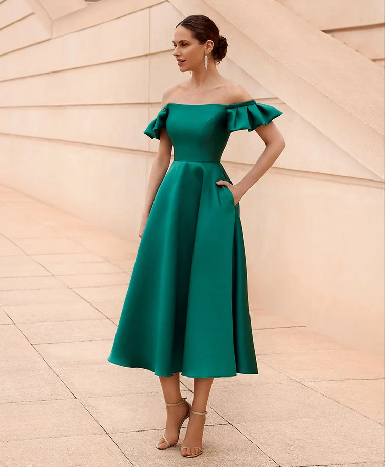 A-Line Turkish Evening Dresses Formal Gowns Evening Dresses Long Ball Gown Green Dresses Women Evening