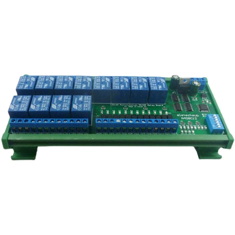 RS485 TTL UART 8ch Input 8ch Output Modbus RTU 8 Channel Relay Module Support Standard Modbus RTU Protocol