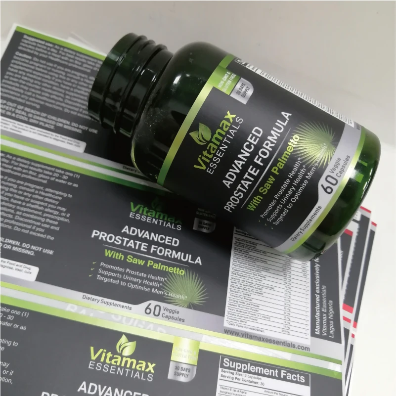 Vinyl Chrome Waterproof Bottle Stickers Custom Printing Customized Supplement Vitamin Pill Medicine Adhesive Packaging Labels