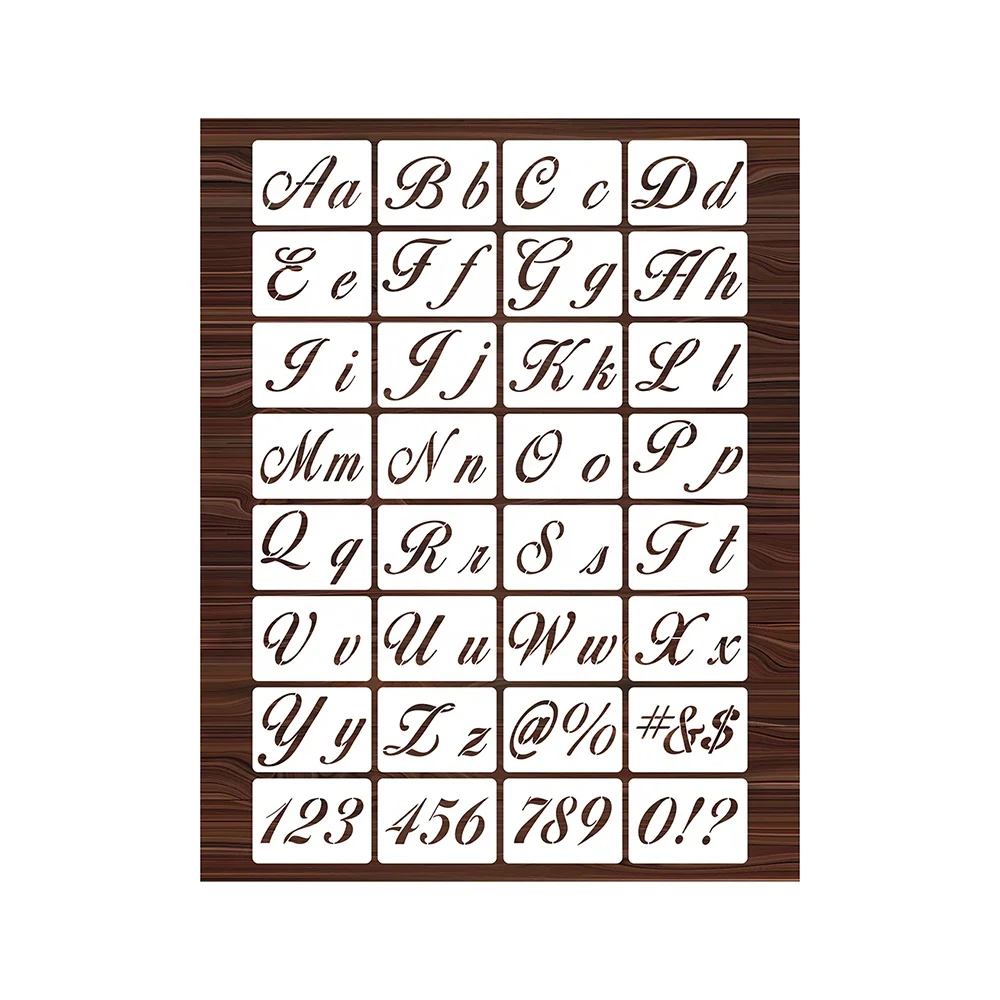 Diy Mylar Pet Plastic Custom Decorative Painting Drawing Template Alphabet Stencils