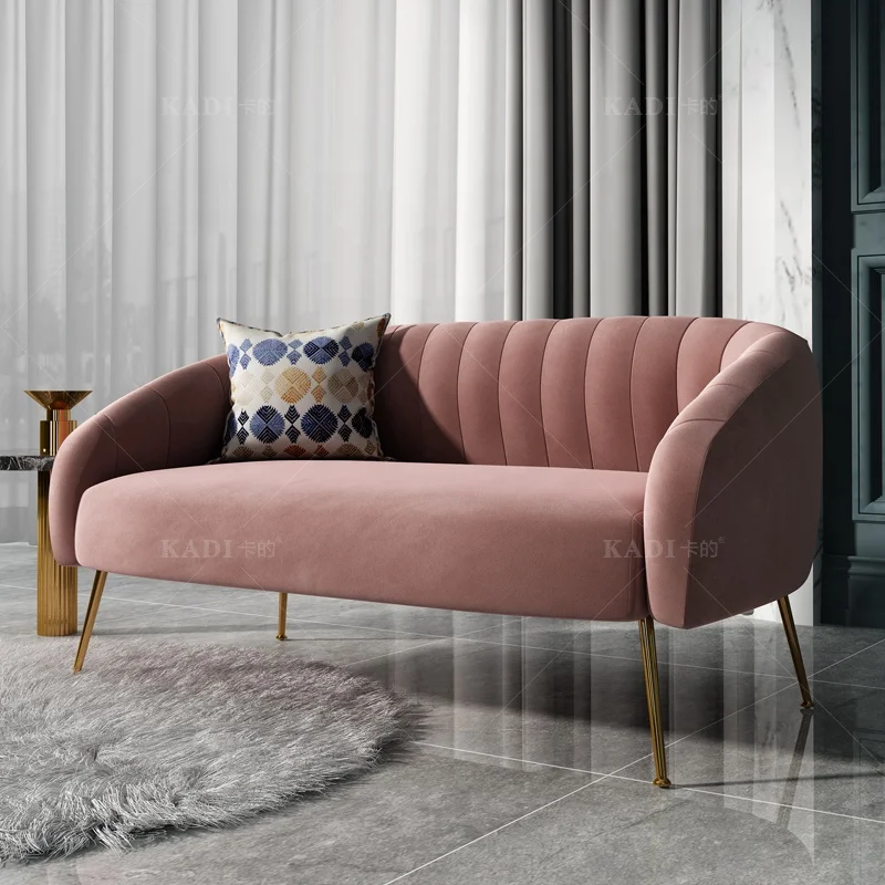 Modern Nordic Simple Luxury Nordic Sofa set living room furniture custom wholesale fashion modern two seat sofa upholstery