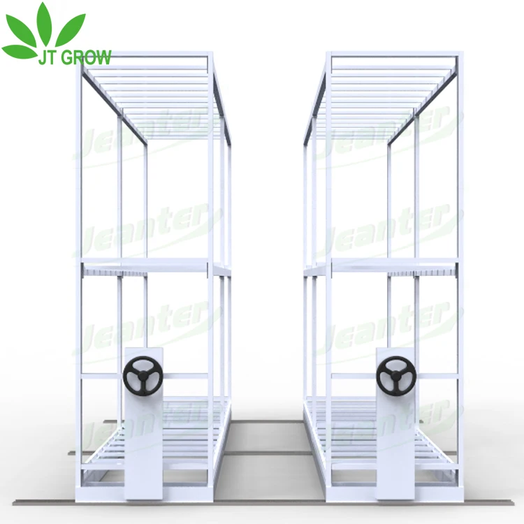 
3x6/4x8 Hydroponic vertical rolling rack with ebb flow flood trays 