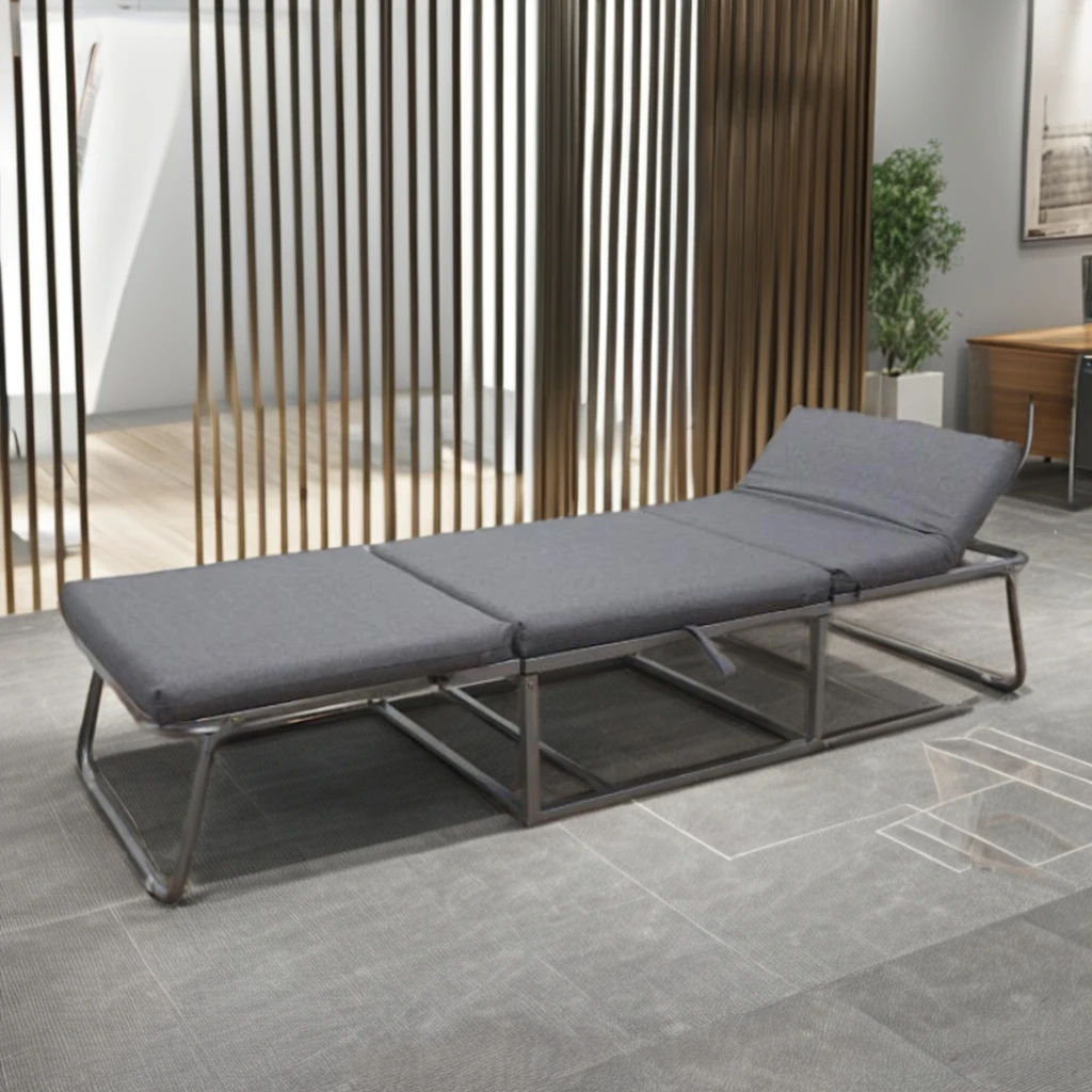 Modern Single Adjustable Fashion Pouf Multi-Function Metal Folding Ottoman Bed Cheap Living Room Furniture for Home School Hotel