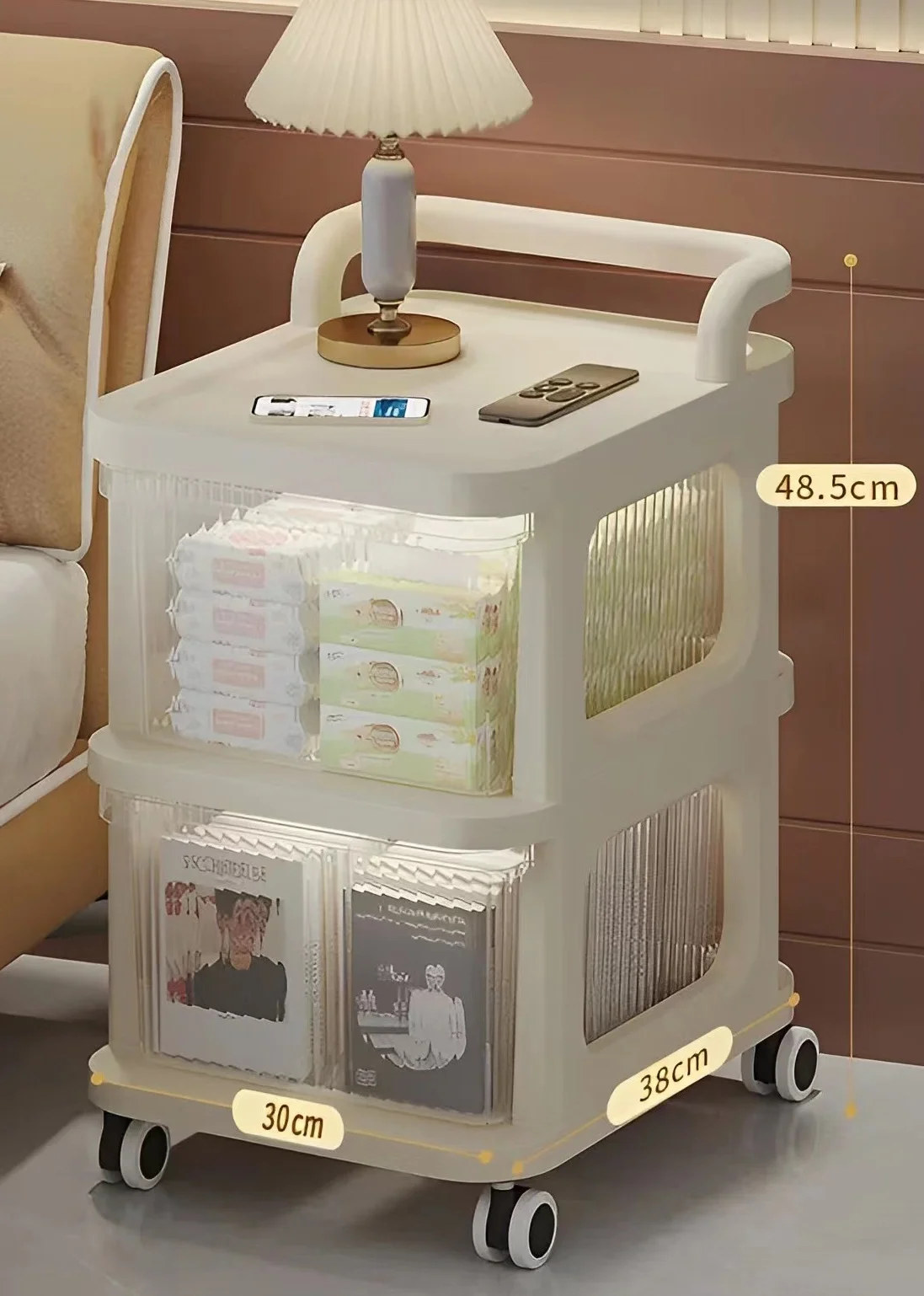 3 tier storage snack trolley organizer cart plastic kitchen rack shelf storage cabinet with drawer