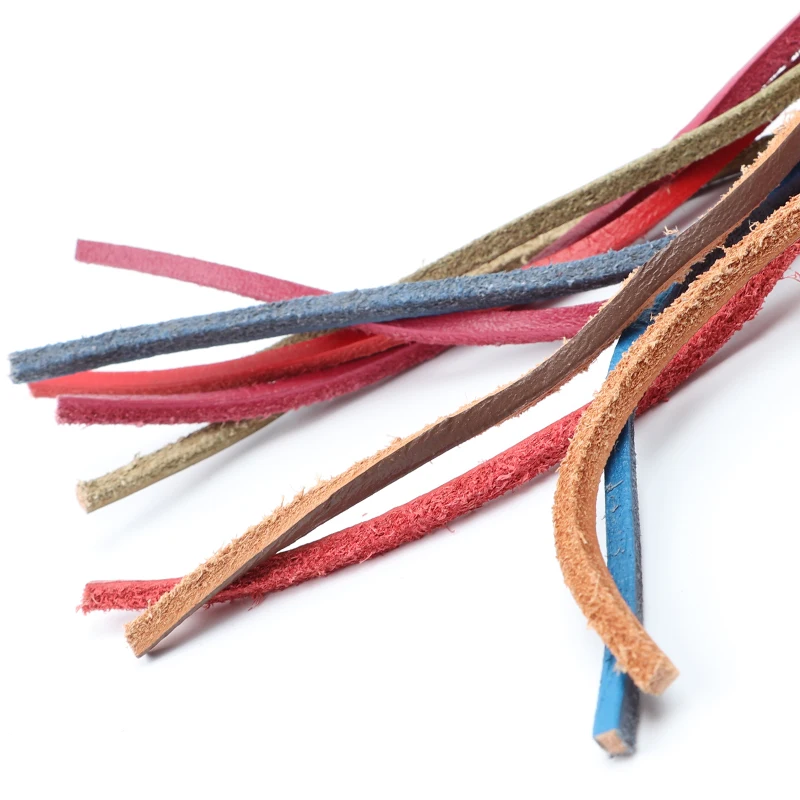 1 Pair Flat Shoelaces High Quality Solid Leather Shoe laces Classic Multicolor Leisure Shoe lace Outdoor Unisex Shoelace