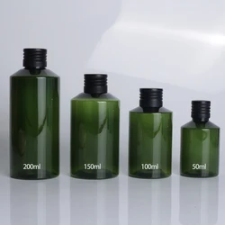 Cosmetic packaging Round Cylinder Plastic aluminum Screw Cap Bottles 50ml 100ml 150ml 200ml empty lotion bottle For Liquid