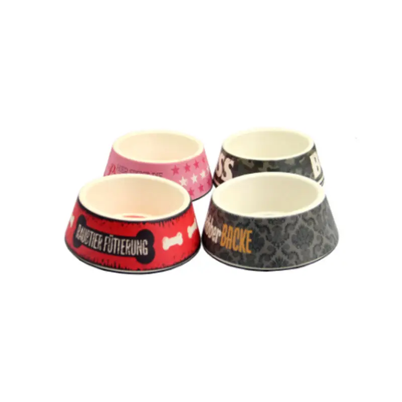 Wholesale Green Eco friendly bamboo fiber pet food bowl for dog with good quality