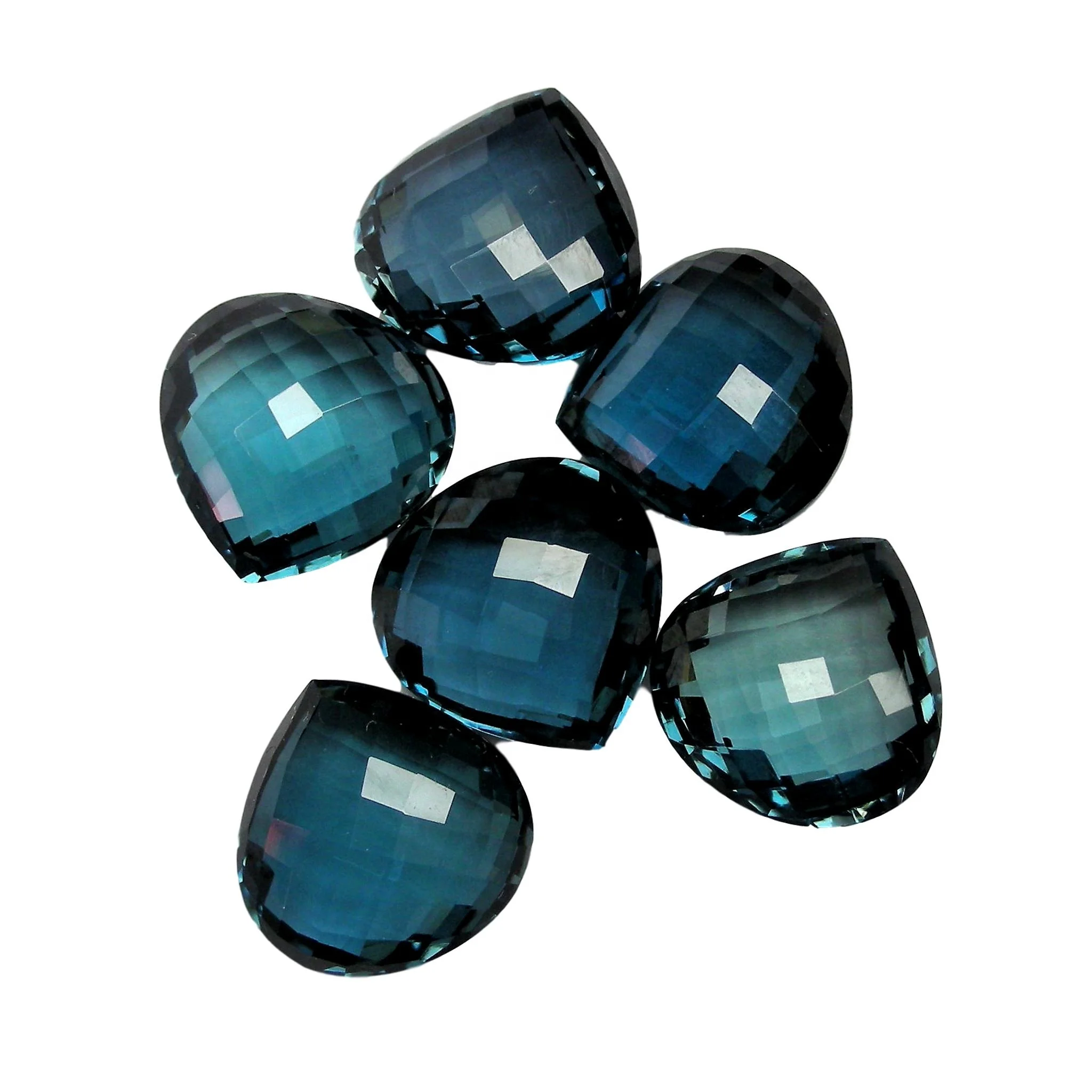 Драгоценный камень briolette cut london blue topaz