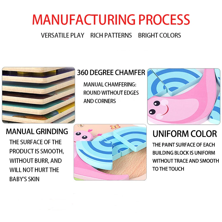 Toy Montessori Souptoys 3D Puzzle Car Wooden Kids Toys