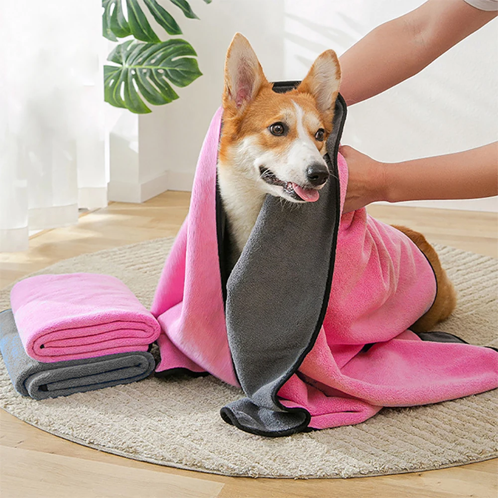 2022 Pet Towel Absorbent Pet Dog Cat Fast Drying Towel Large Pet Hair Drying Towel
