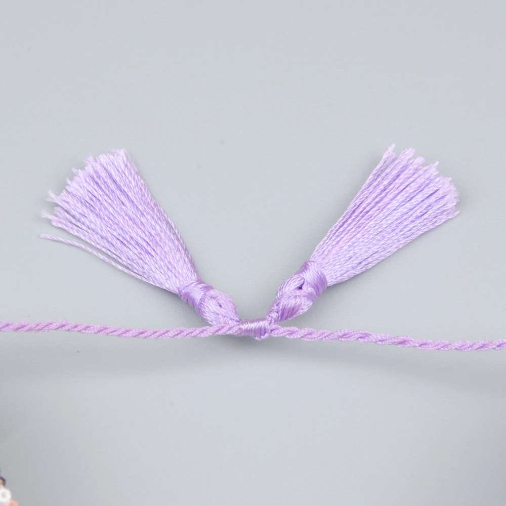 Go2boho Hot Sell Accept Custom Handmade Adjustable Tassel Rope Bracelet Mgb Bead Bracelet Geometric Pattern