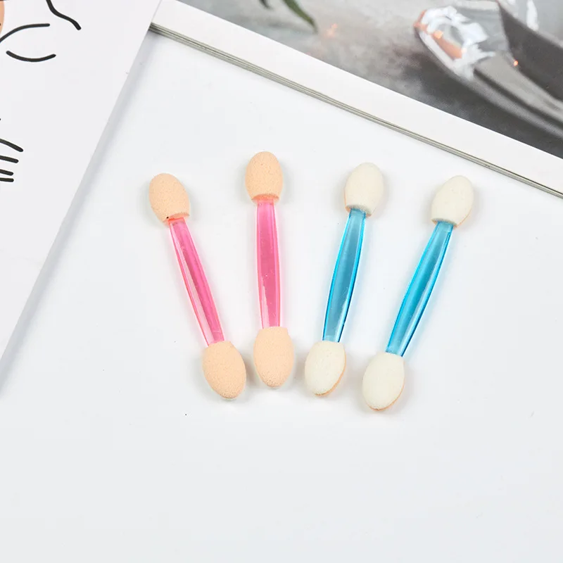 Disposable Dual Sides Eye Shadow Sponge Applicators Disposable Eyeshadow Applicator Brushes Tipped Oval Makeup Tool