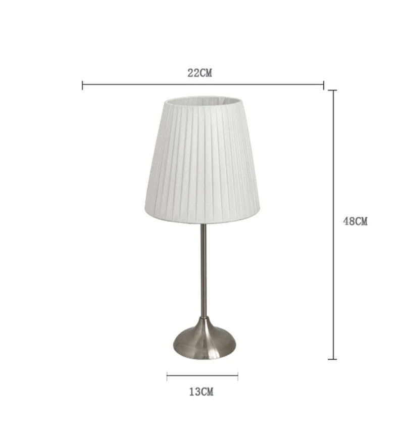 Korean pleated rope table lamp Nordic simple designer bedroom decoration bedside lamp