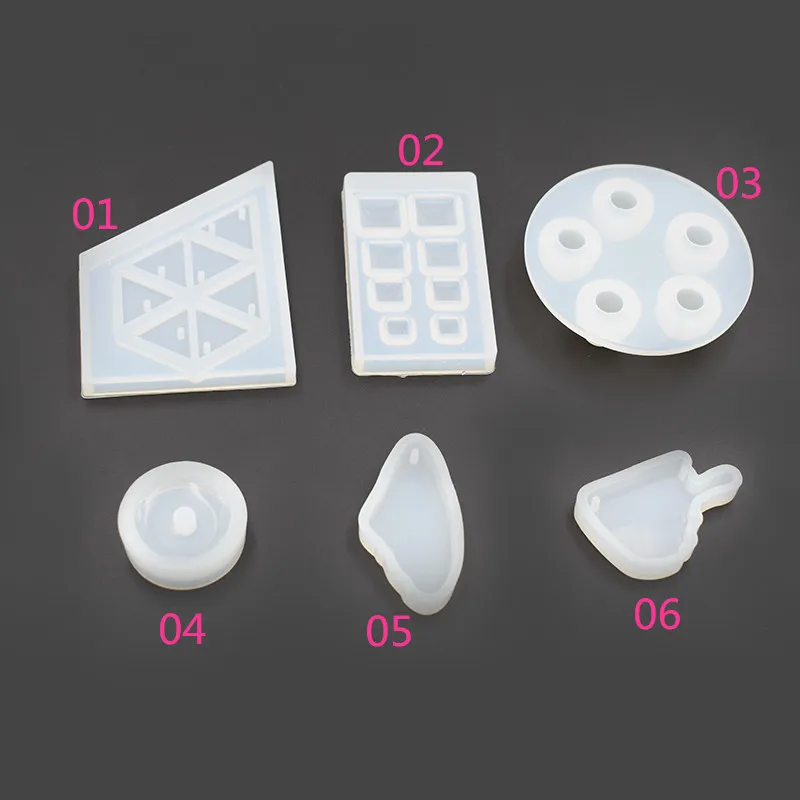 6690  Crystal drop glue pyramid silica gel mold DIY jewelry triangle dry flower resin ornaments model