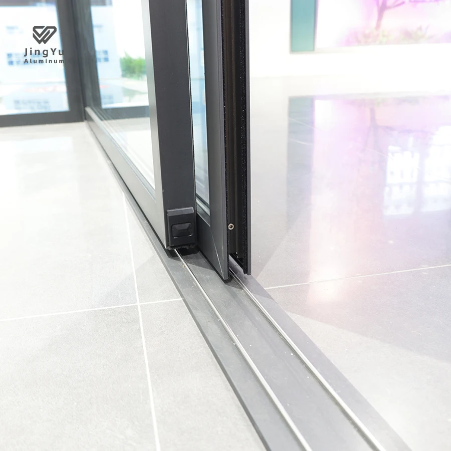 Residential House Commercial Heavy Duty Thermal Aluminum Alloy Frame Sliding Glass Doors For Interior