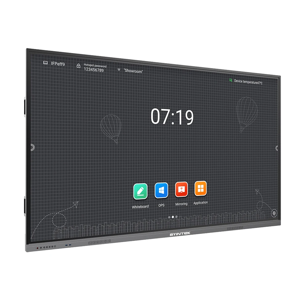 Byintek Hope65 55 65 75 86 98 100 inch 4k interactive smart board interactive touch screen board Android system white board