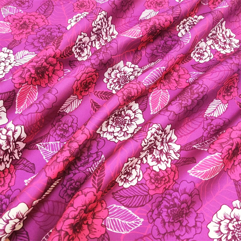 100% Silk Customized Digital Printed Natural Silk Twill Fabric for Clothing Fabric
