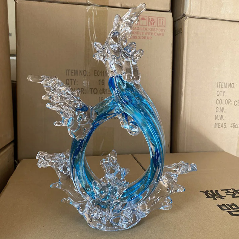 Light Luxury Modern Colored Murano Arts Crafts Decoration Glass Fortune Tree Housewarming Gift Hotel Tabletop Cabinet Art Home