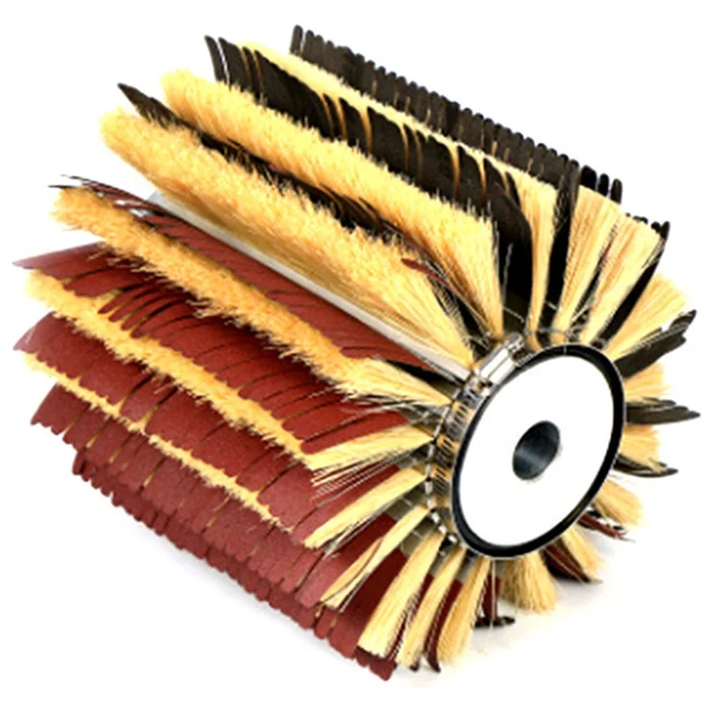 Sisal and Sand Paper Sanding Roller Brush for Wood Polishing