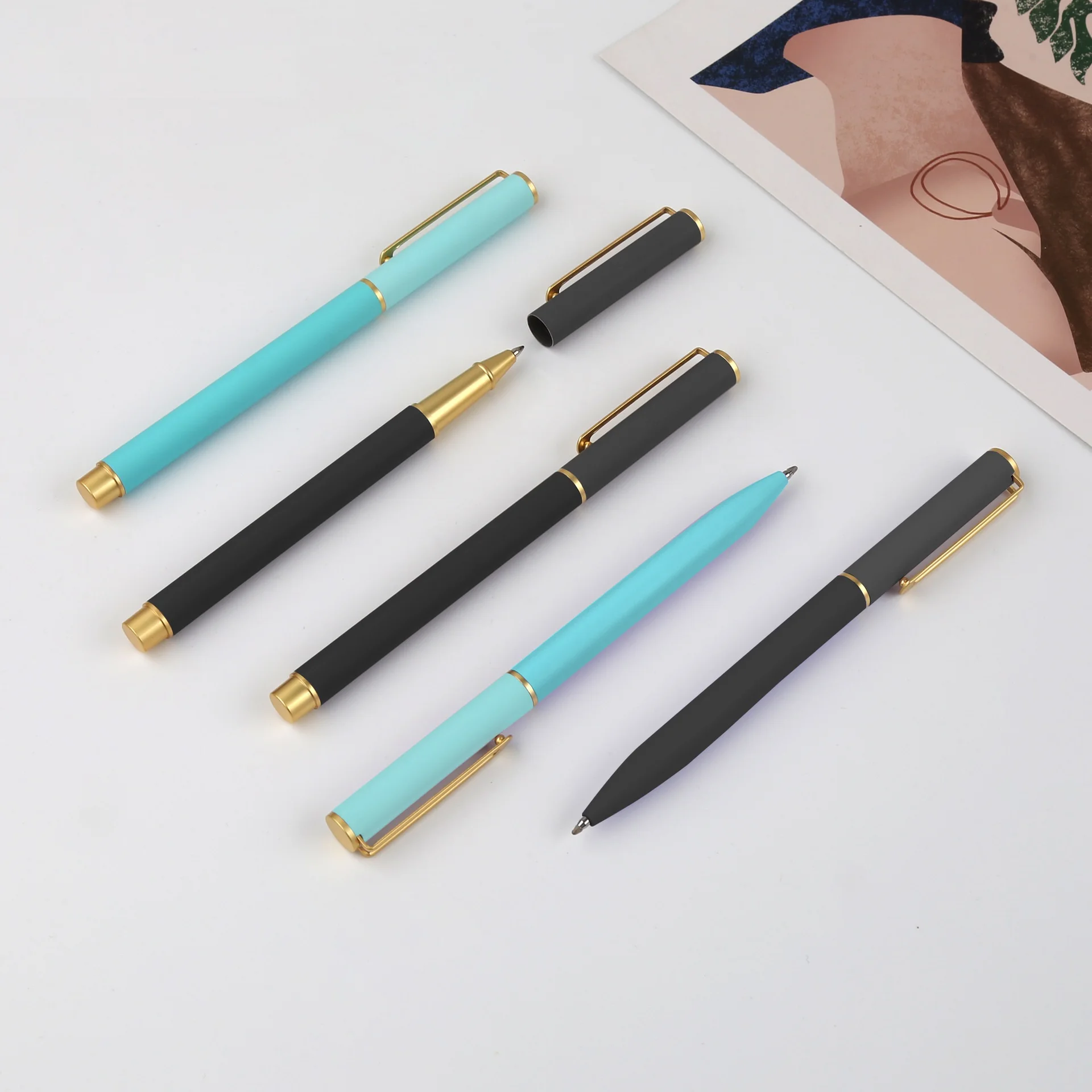 Custom simple and easy promotional metal ball point pen