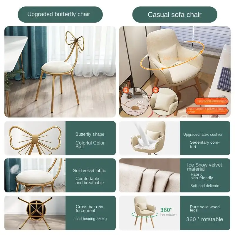 China Supplier New Brand Dresser With Mirror Makeup Dressing Table 360 Degree Rotatable Removable Vanity Mirror