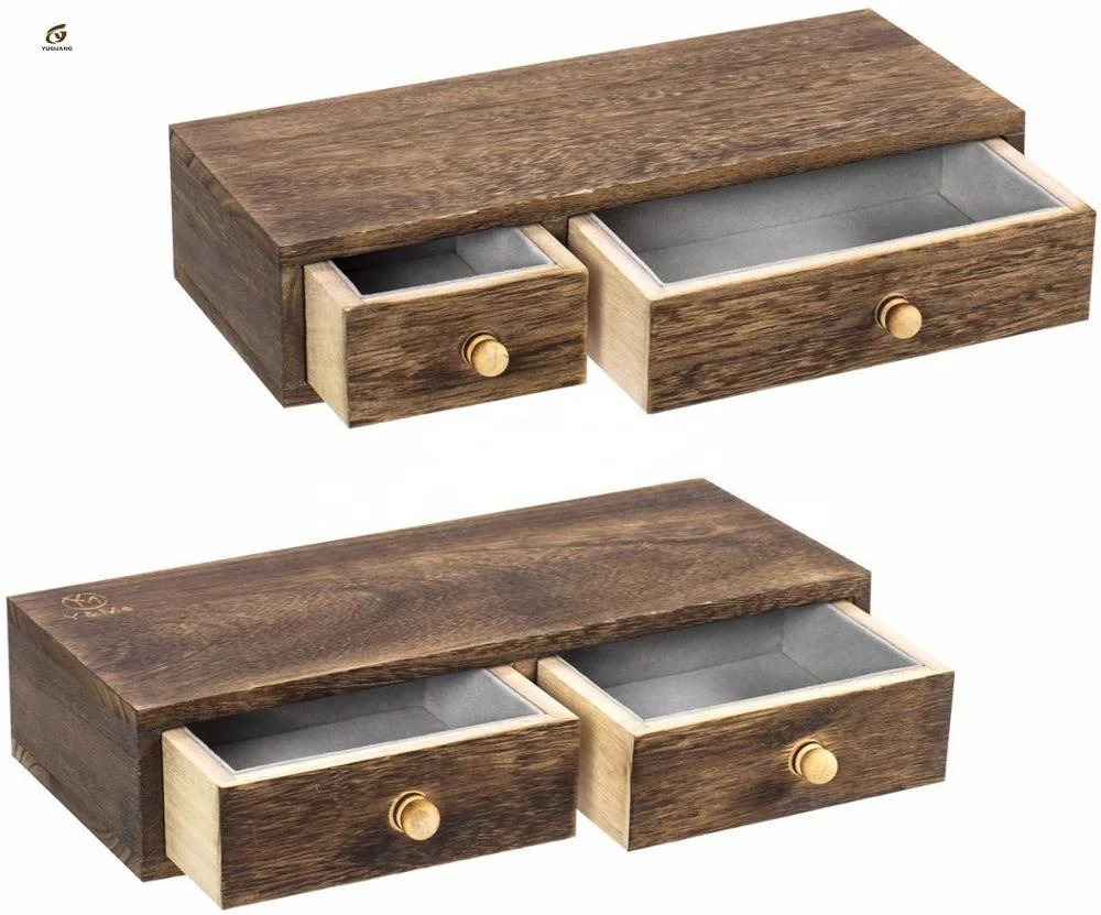 Rustic Wood Wall Floating Shelves for Storage and Display Perfect Use as a Nightstand Bedside Shelf Floating Shelf with Drawer