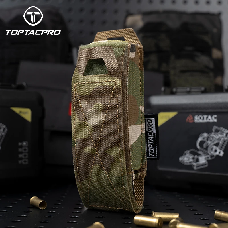 TOPTACPRO тактическая лазерная резка камуфляжная сумка для магазина поясной ремень одинарная 9 мм